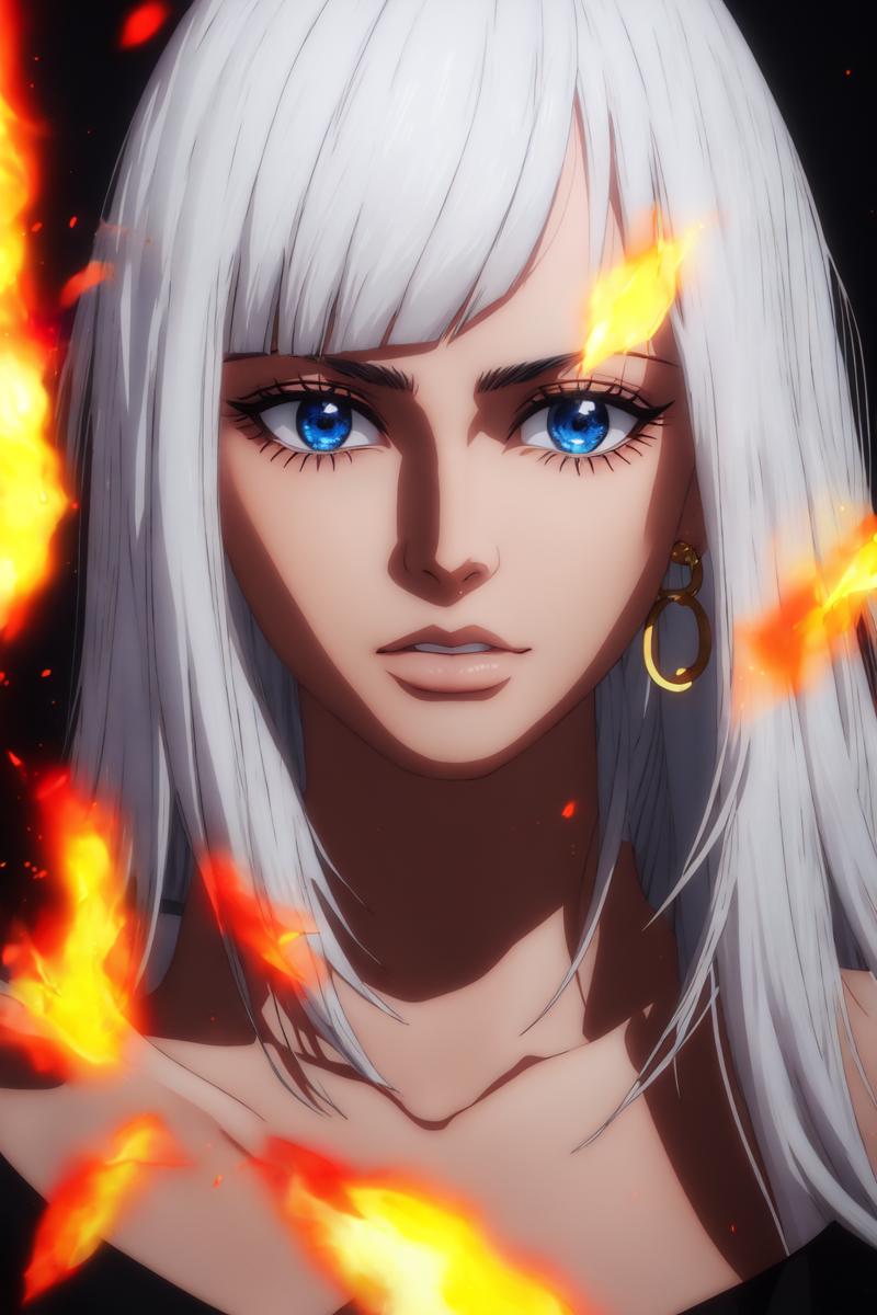 02605-2444509272-1girl, wanostyle, (anime screencap), white_hair, fire, a girl with white hair and blue eyes wearing a white dress and black wing.png